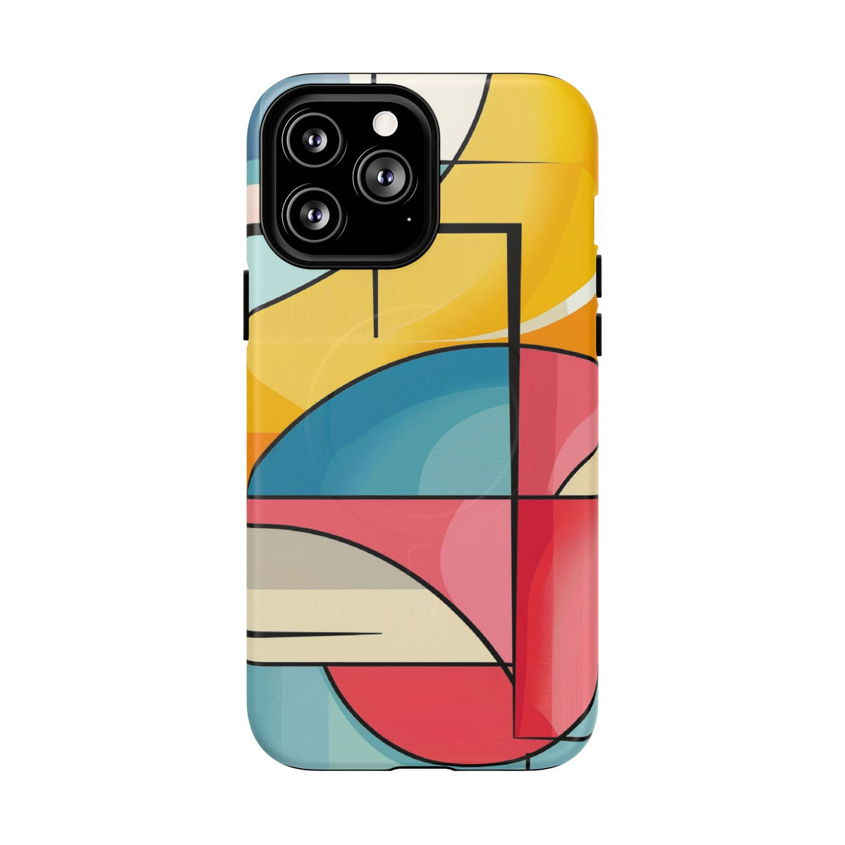 Abstract Geo Colorblock Phone Case — Tough Magnetic Protective Cover