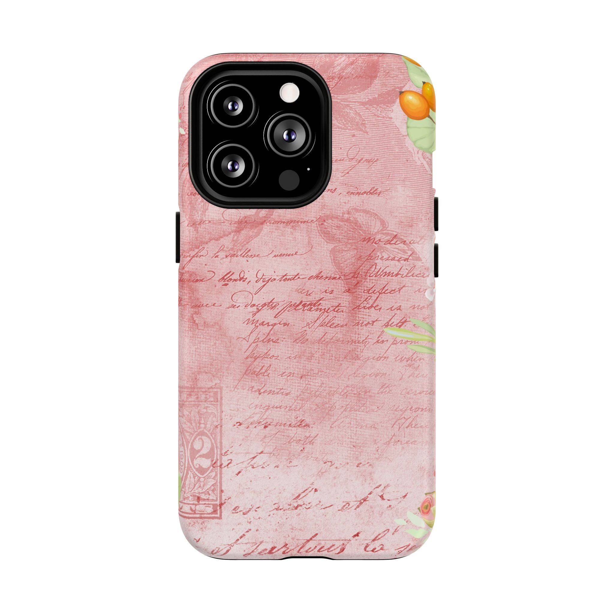 Pink Vintage Script Magnetic Tough Phone Case