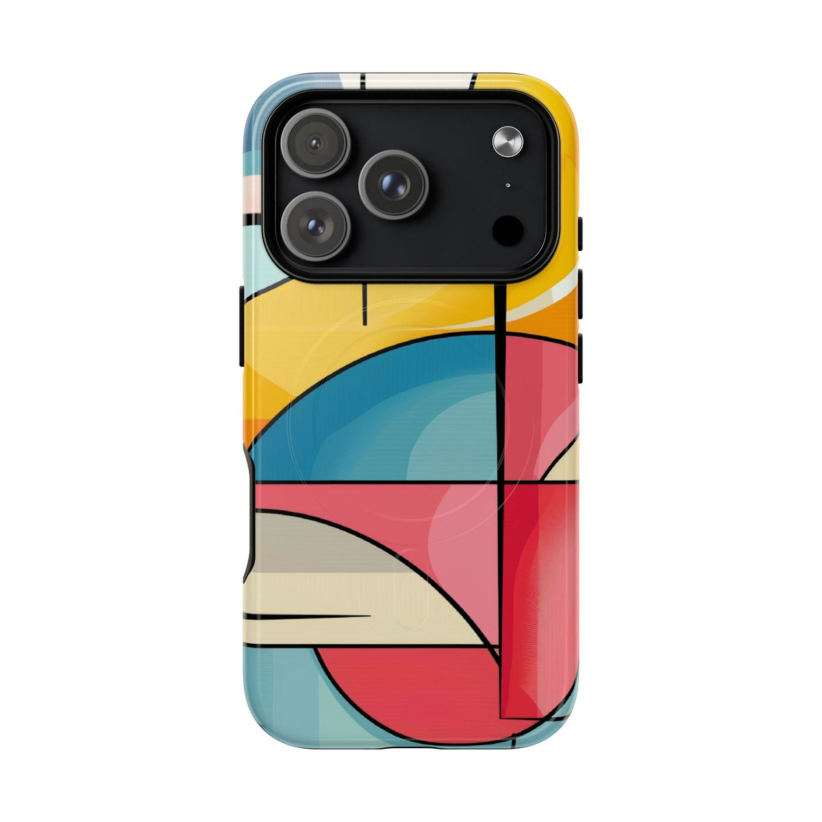 Abstract Geo Colorblock Phone Case — Tough Magnetic Protective Cover