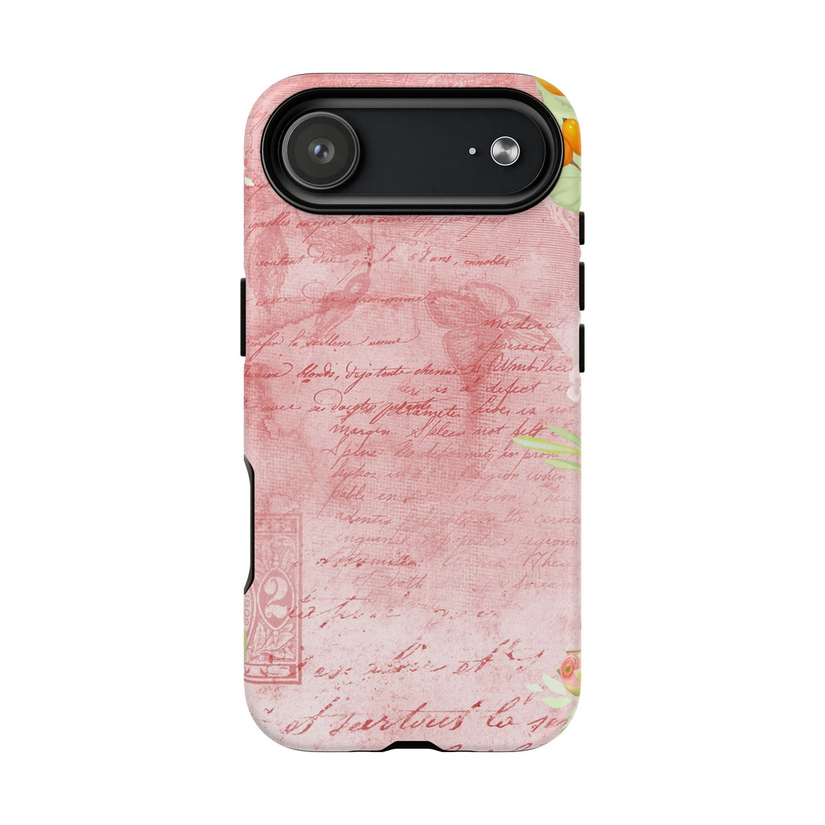 Pink Vintage Script Magnetic Tough Phone Case