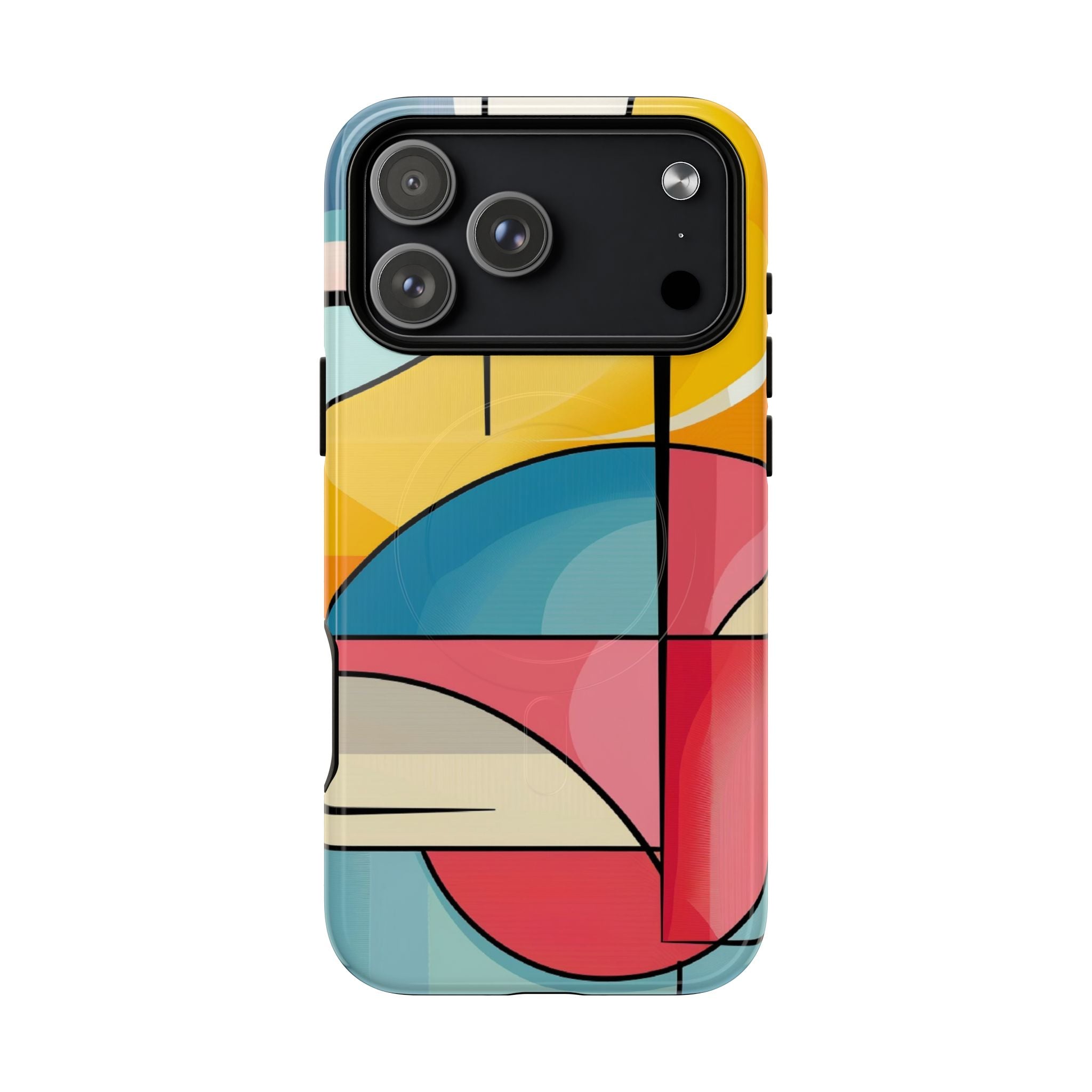 Abstract Geo Colorblock Phone Case — Tough Magnetic Protective Cover