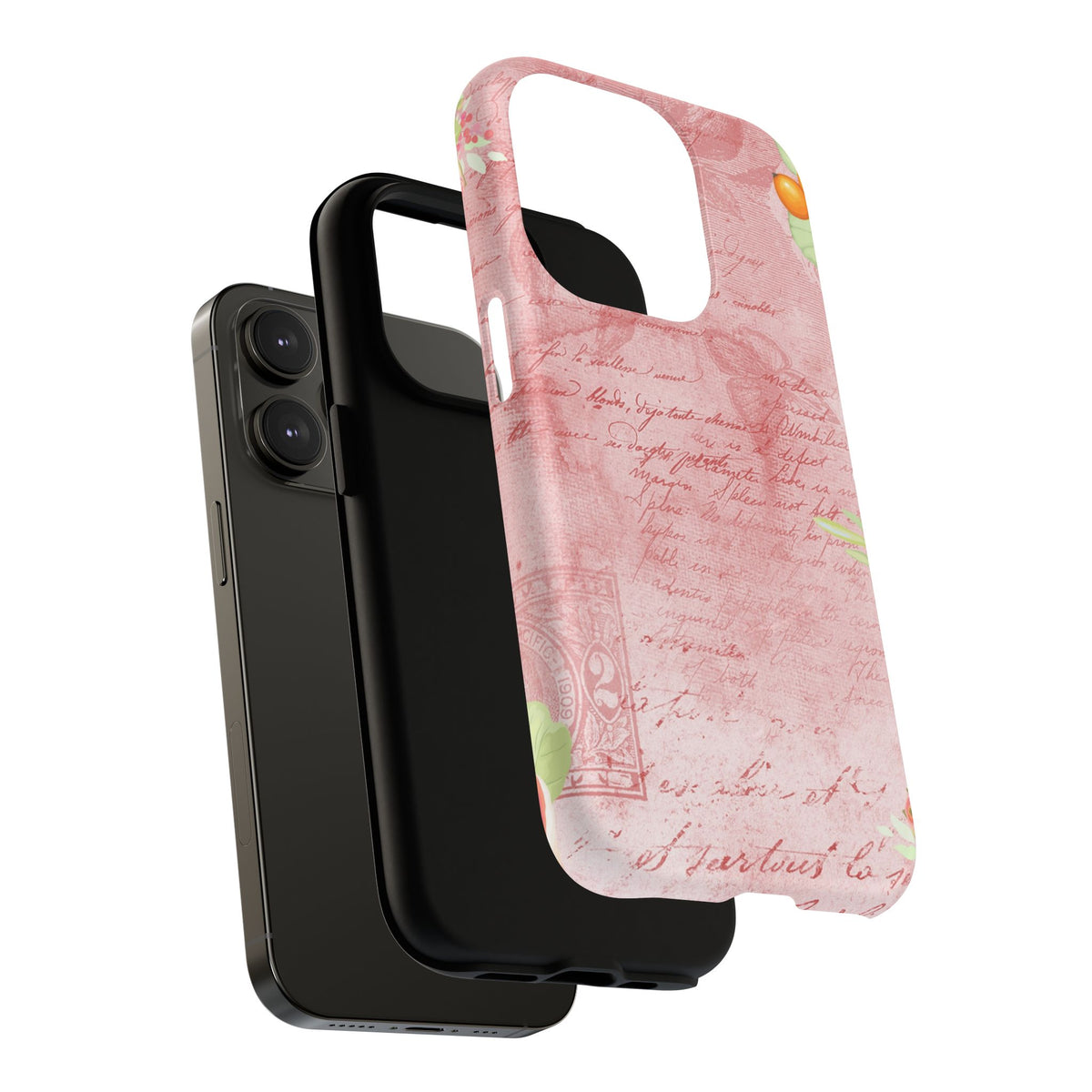 Pink Vintage Script Magnetic Tough Phone Case