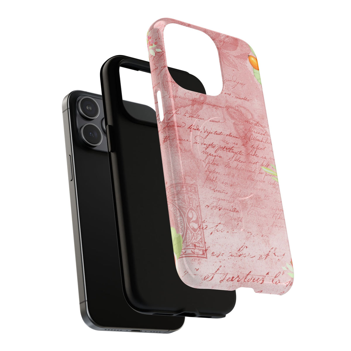 Pink Vintage Script Magnetic Tough Phone Case