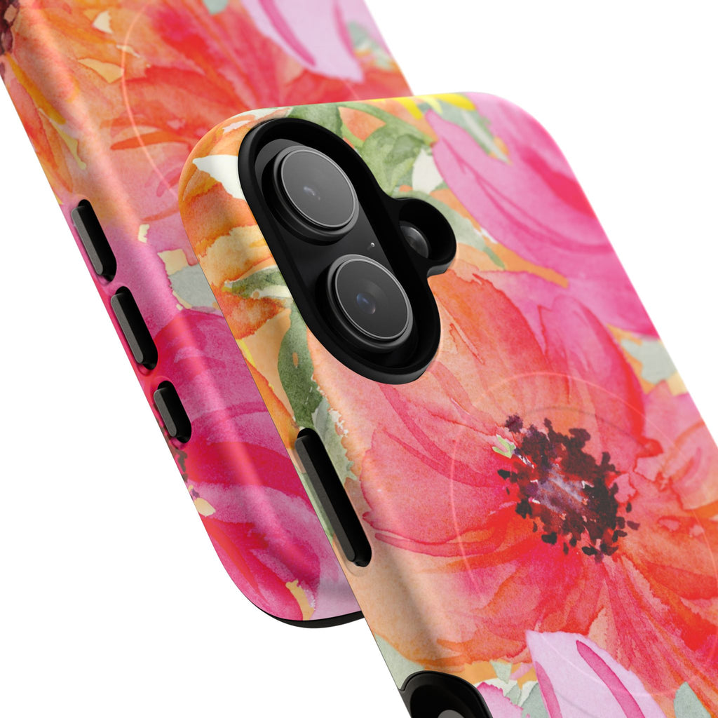 Floral Watercolor Tough Magnetic Phone Case