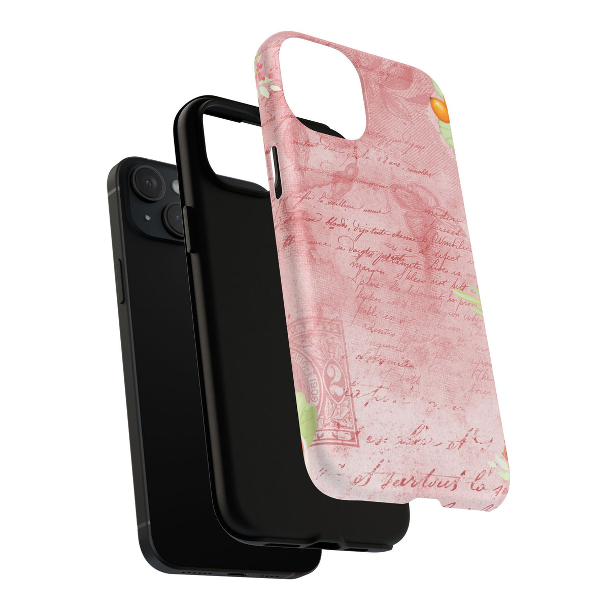 Pink Vintage Script Magnetic Tough Phone Case