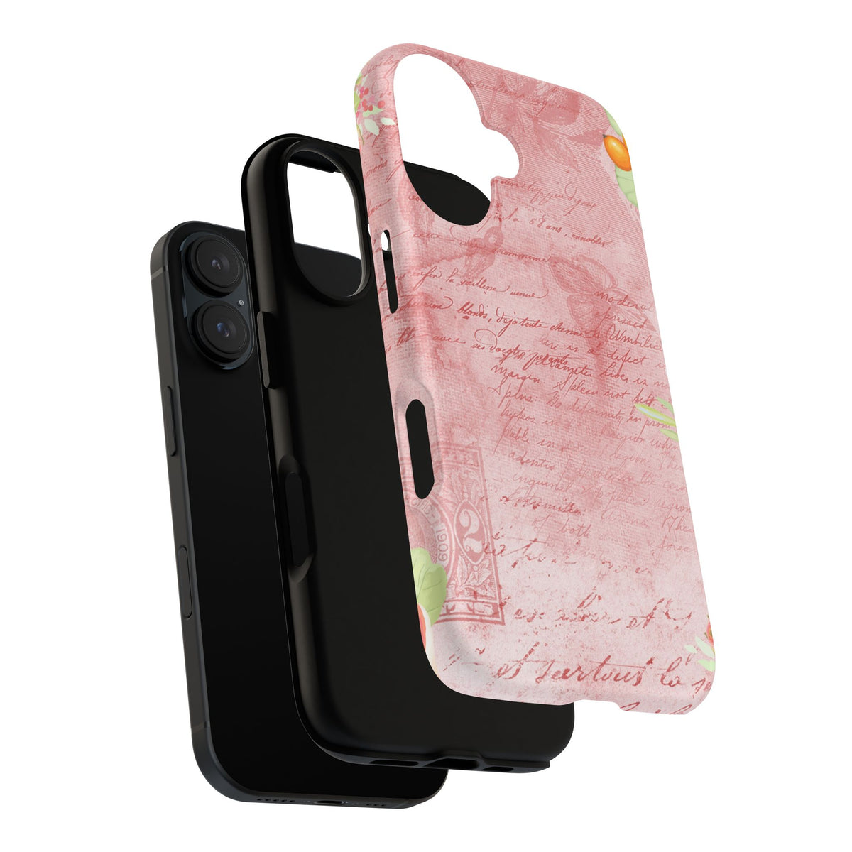 Pink Vintage Script Magnetic Tough Phone Case