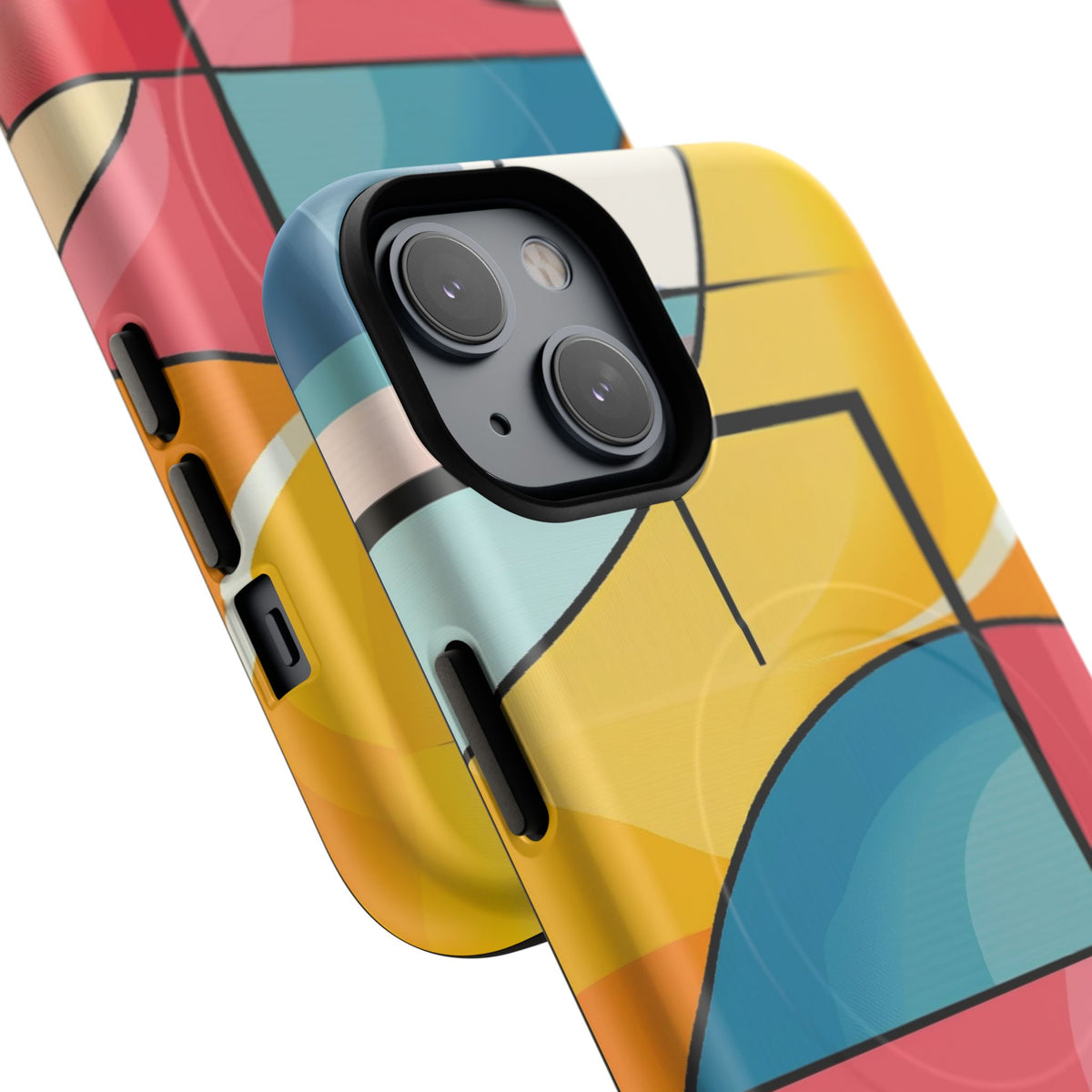 Abstract Geo Colorblock Phone Case — Tough Magnetic Protective Cover