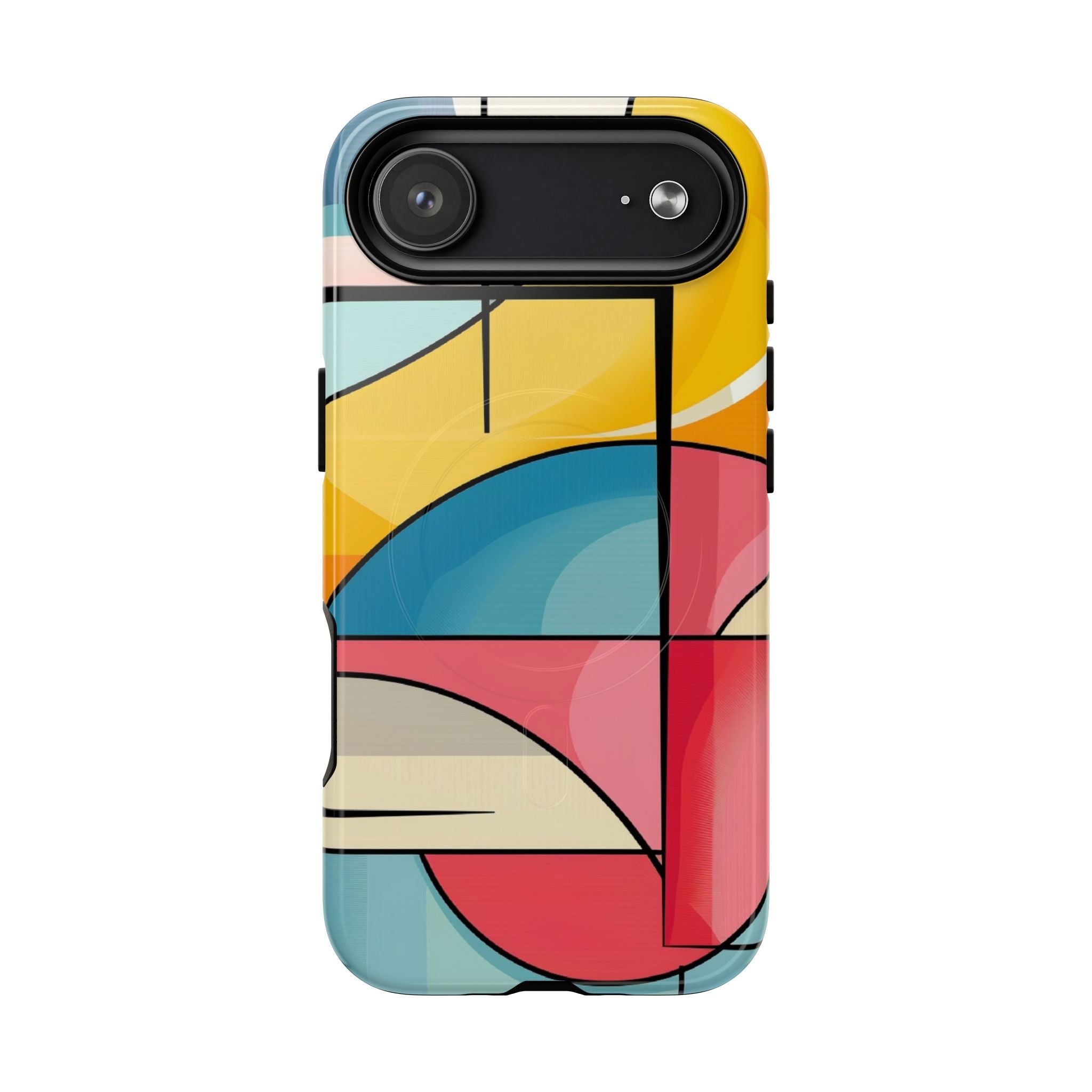 Abstract Geo Colorblock Phone Case — Tough Magnetic Protective Cover
