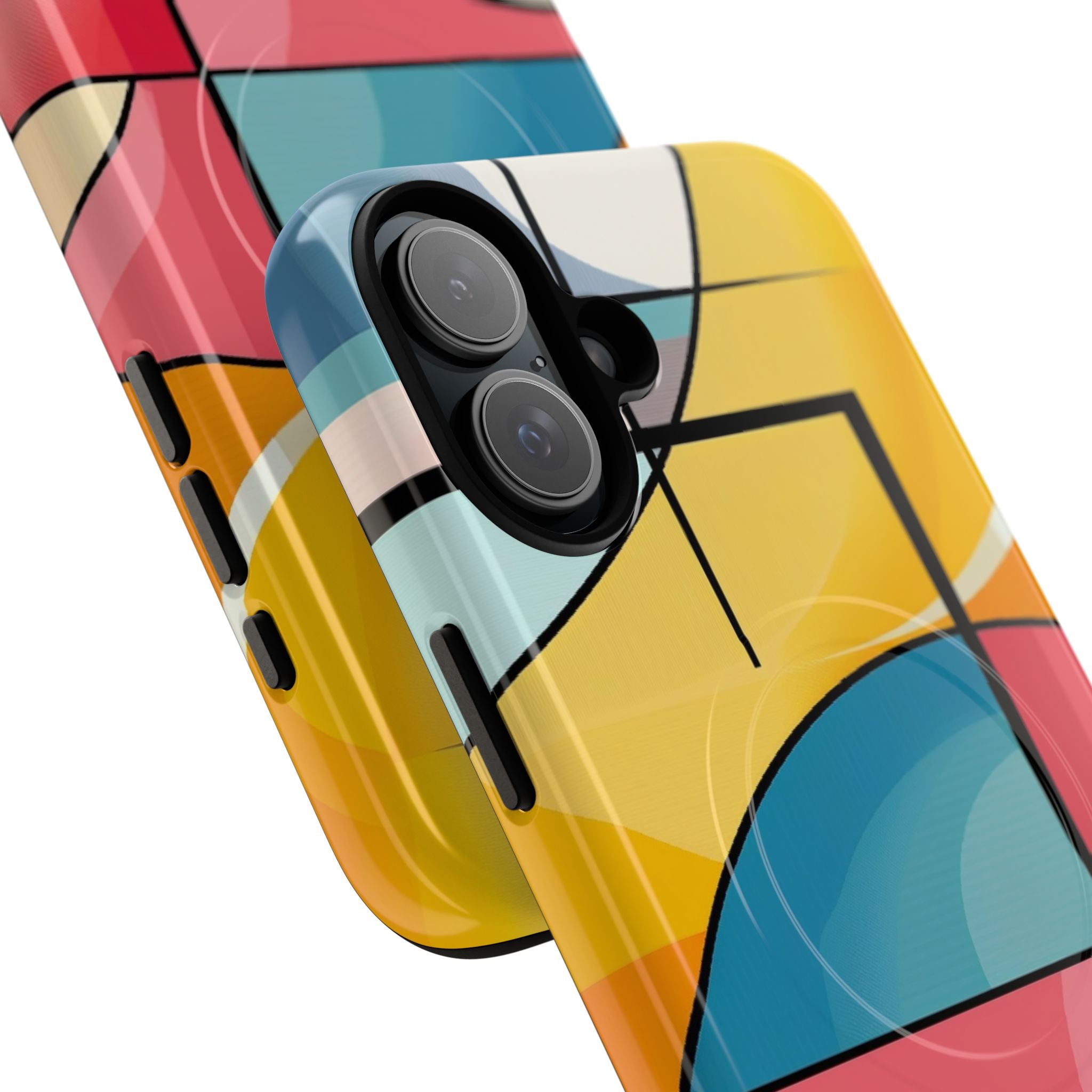 Abstract Geo Colorblock Phone Case — Tough Magnetic Protective Cover
