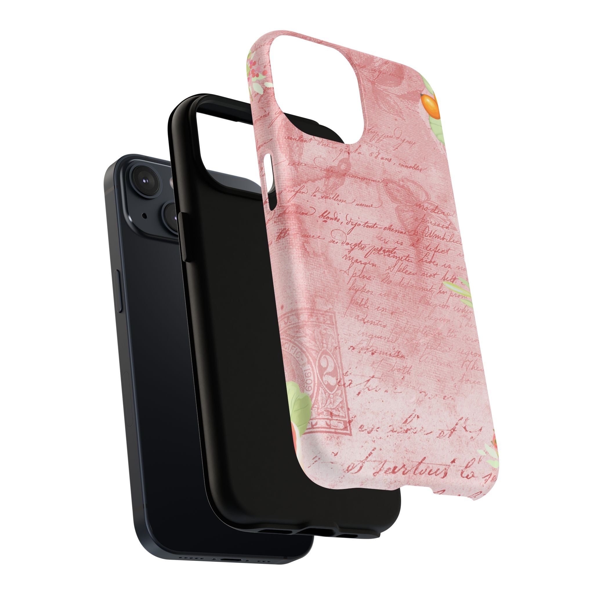 Pink Vintage Script Magnetic Tough Phone Case
