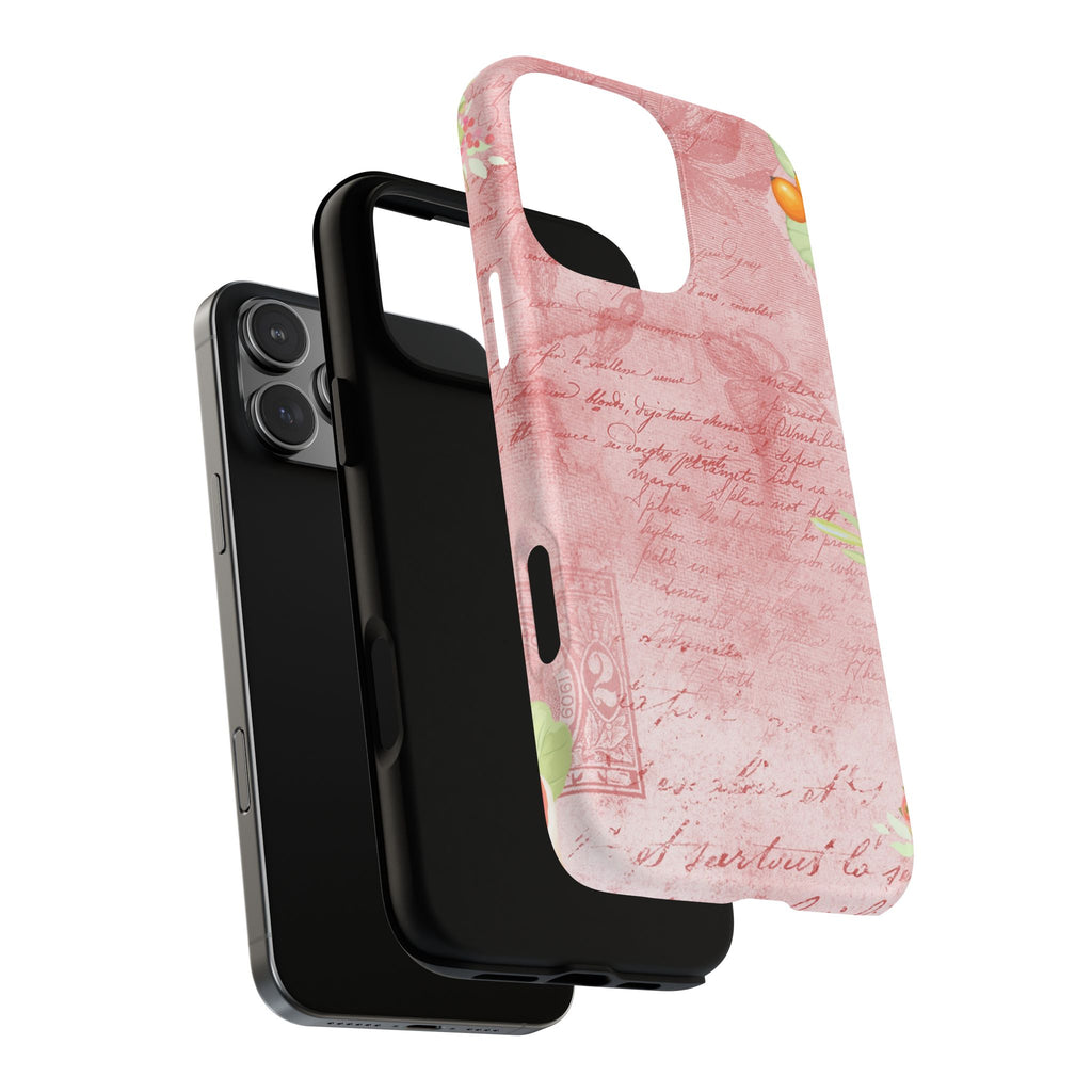 Pink Vintage Script Magnetic Tough Phone Case