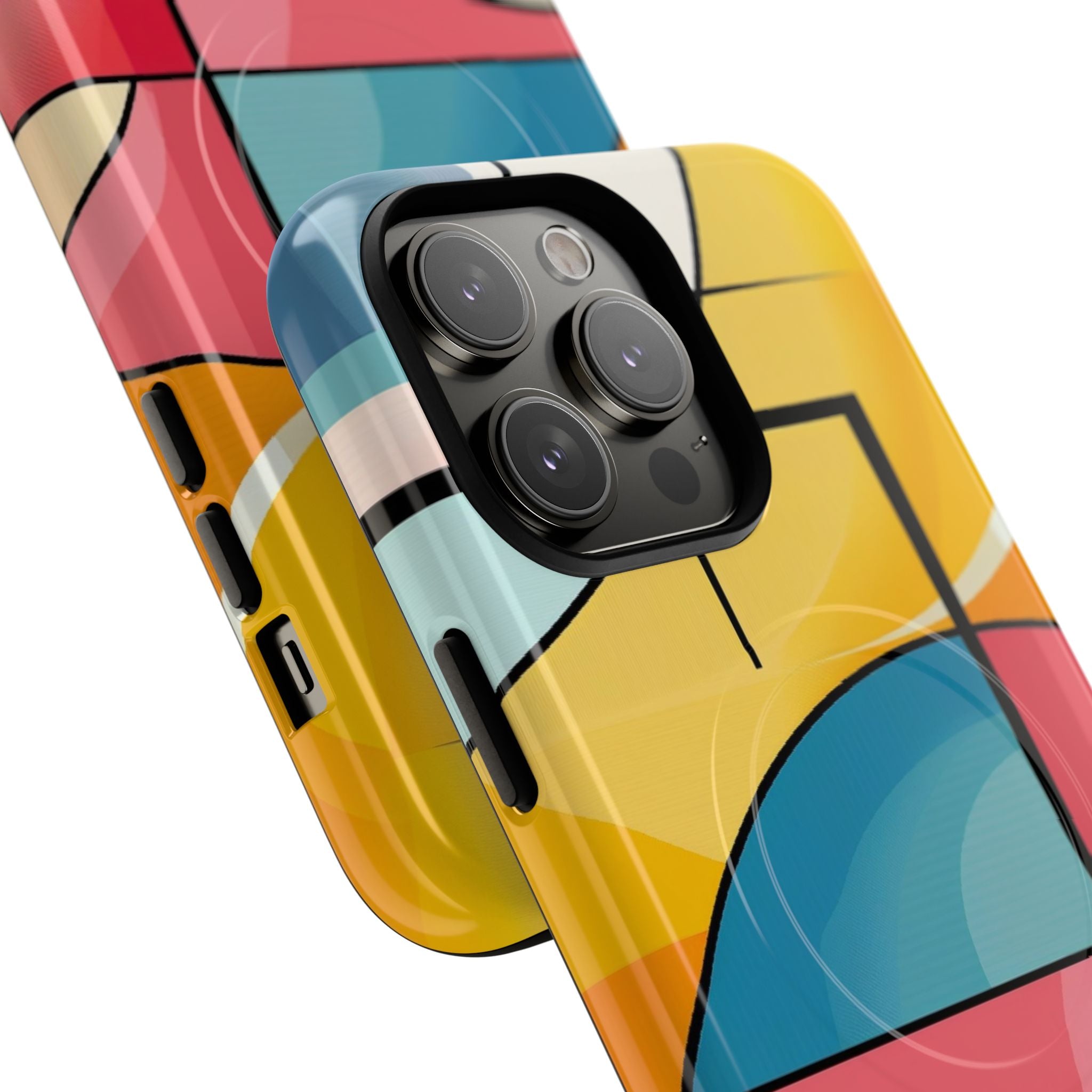 Abstract Geo Colorblock Phone Case — Tough Magnetic Protective Cover
