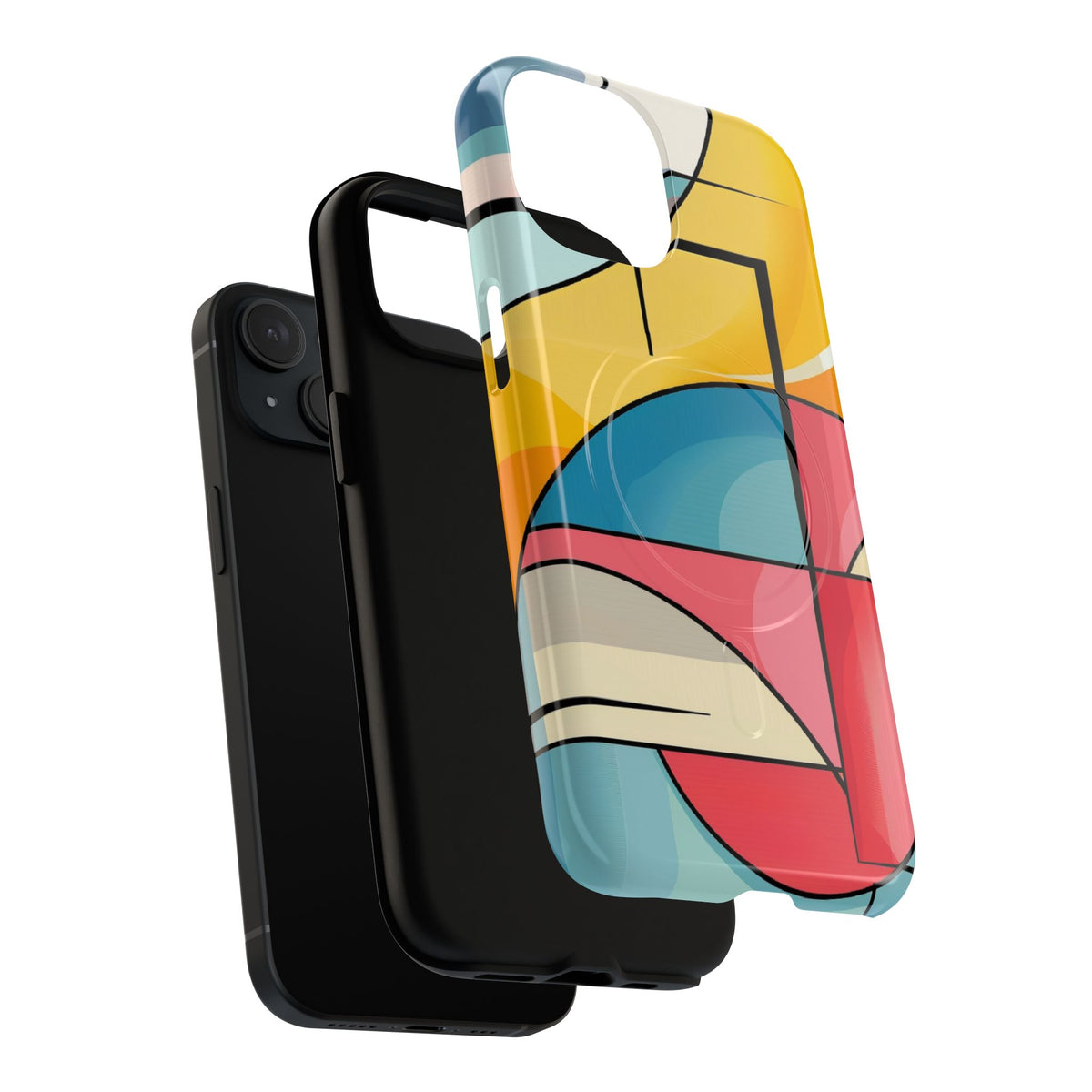 Abstract Geo Colorblock Phone Case — Tough Magnetic Protective Cover