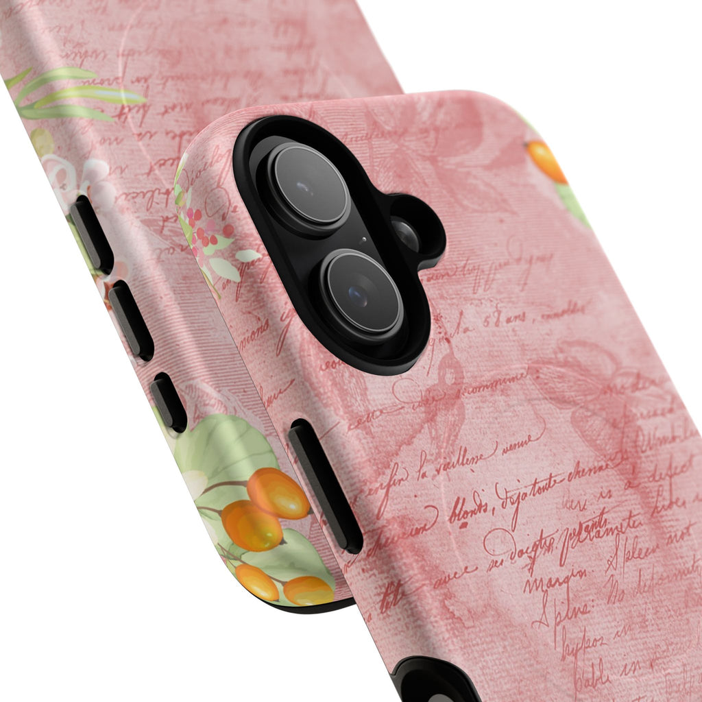 Pink Vintage Script Magnetic Tough Phone Case