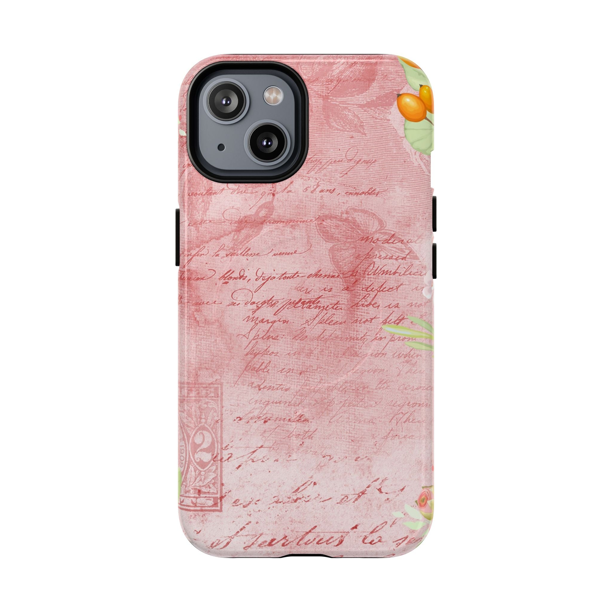 Pink Vintage Script Magnetic Tough Phone Case