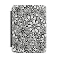 Kindle Case — Black & White Floral Doodle Pattern Kindle Cover