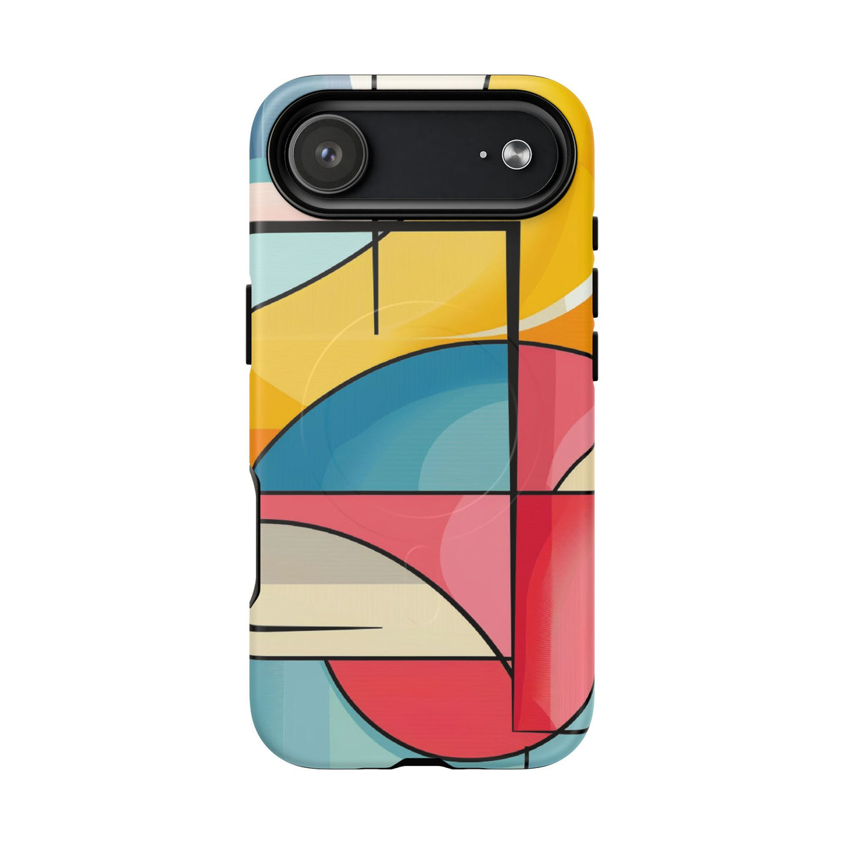 Abstract Geo Colorblock Phone Case — Tough Magnetic Protective Cover