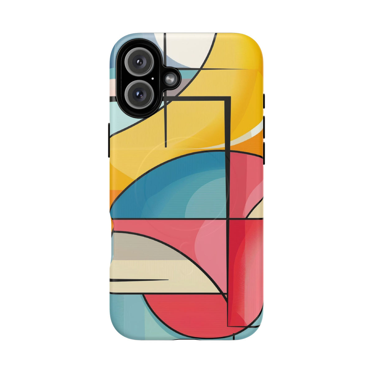 Abstract Geo Colorblock Phone Case — Tough Magnetic Protective Cover
