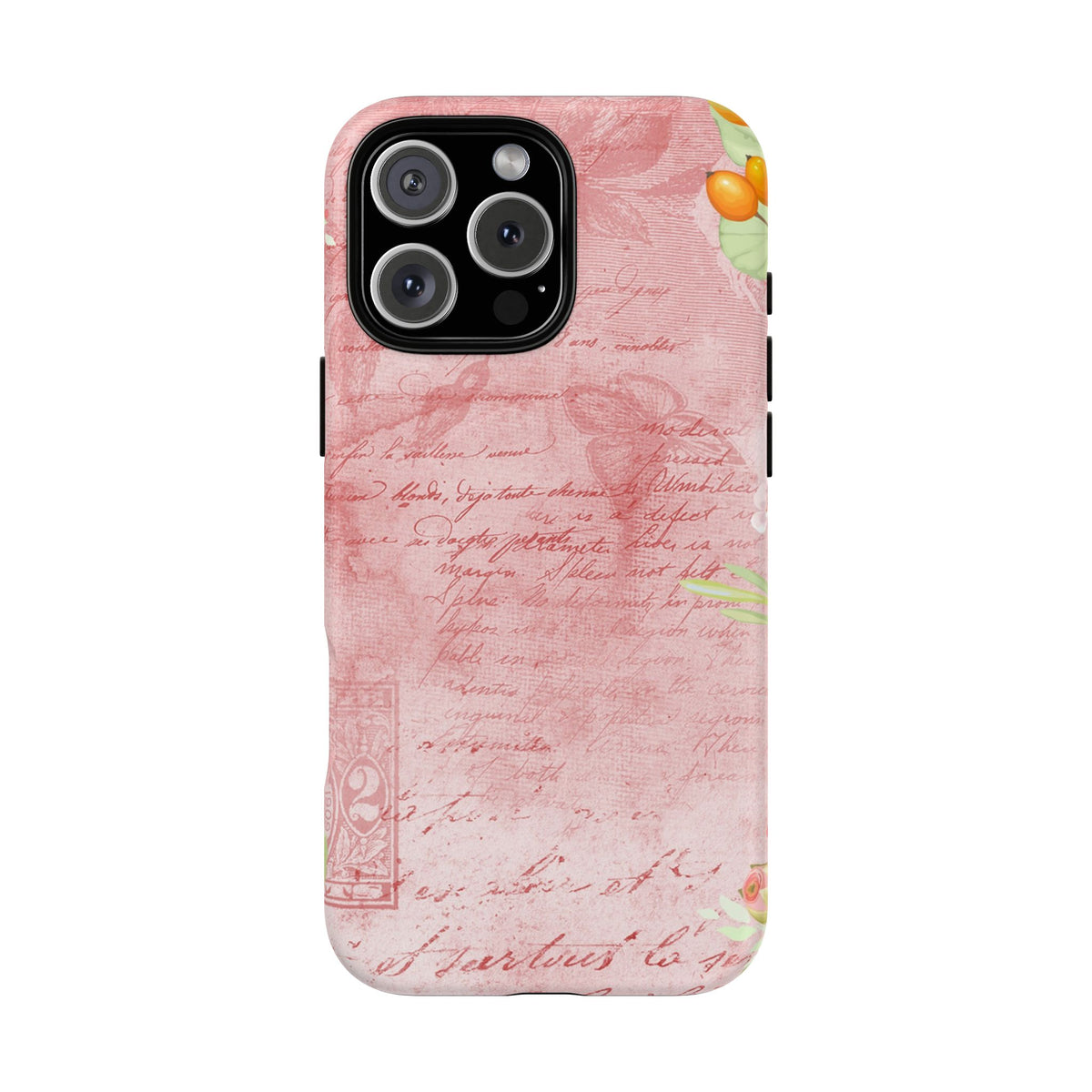 Pink Vintage Script Magnetic Tough Phone Case