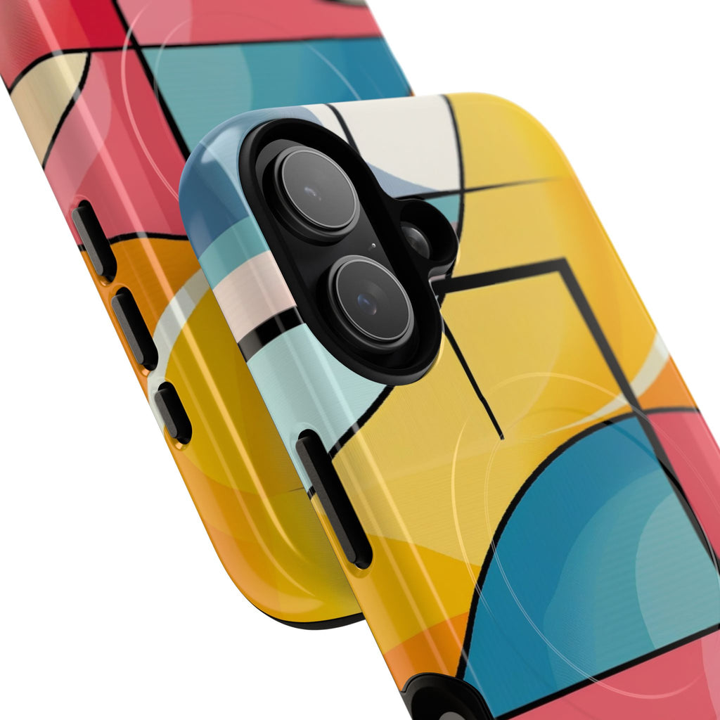 Abstract Geo Colorblock Phone Case — Tough Magnetic Protective Cover