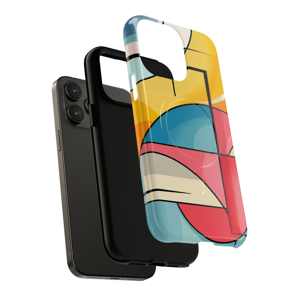 Abstract Geo Colorblock Phone Case — Tough Magnetic Protective Cover