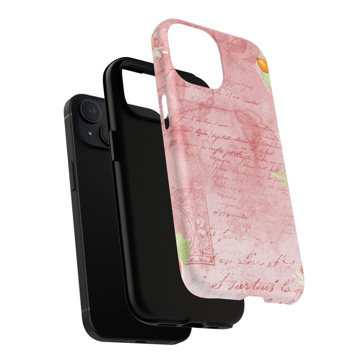 Pink Vintage Script Magnetic Tough Phone Case