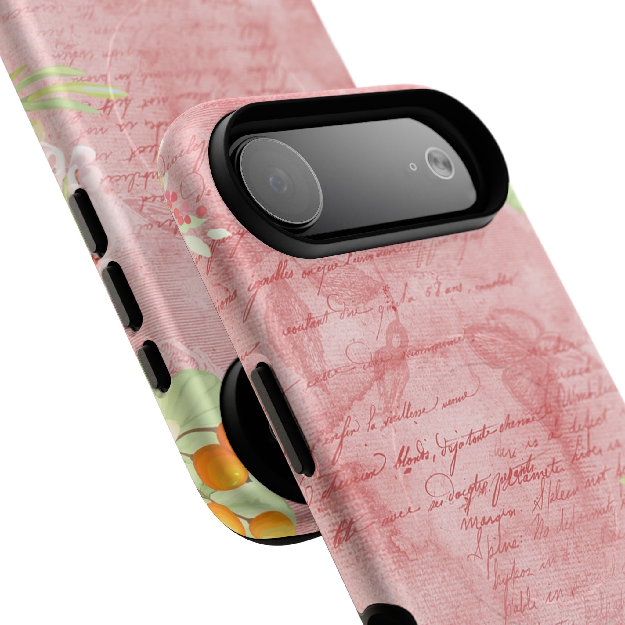 Pink Vintage Script Magnetic Tough Phone Case