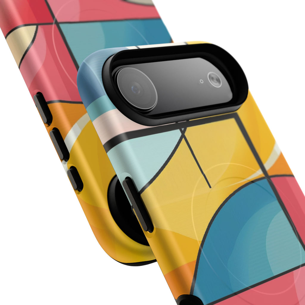 Abstract Geo Colorblock Phone Case — Tough Magnetic Protective Cover