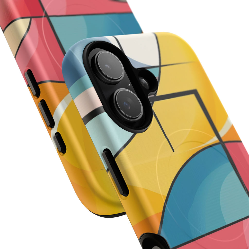 Abstract Geo Colorblock Phone Case — Tough Magnetic Protective Cover