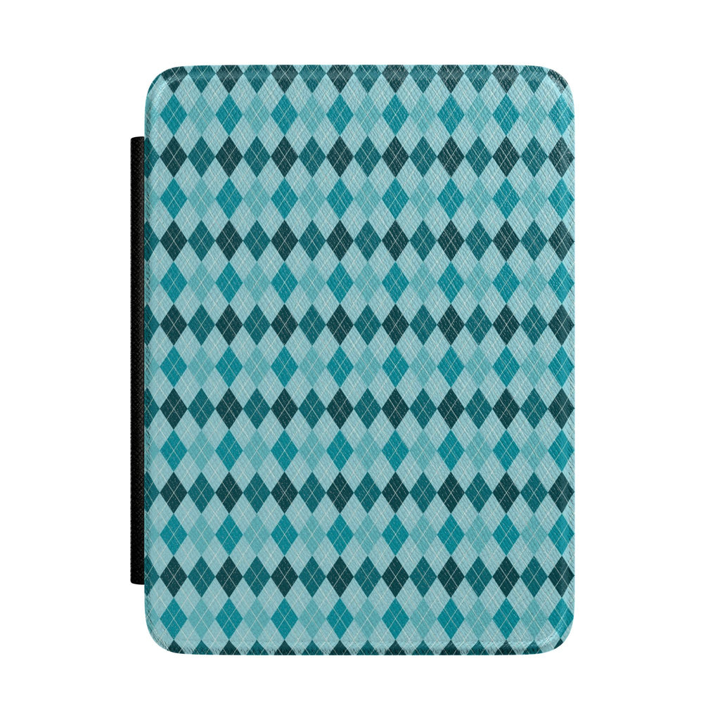 Teal Argyle Kindle Case — Patterned eReader Cover