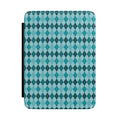 Teal Argyle Kindle Case — Patterned eReader Cover