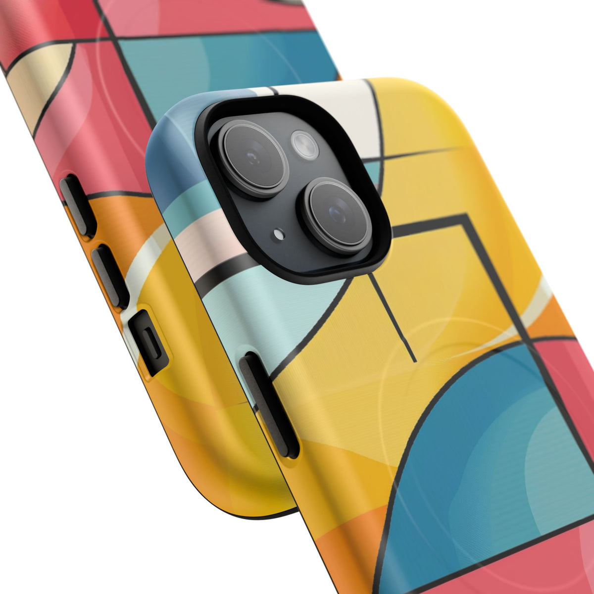 Abstract Geo Colorblock Phone Case — Tough Magnetic Protective Cover