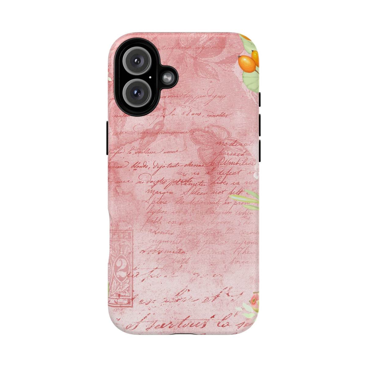 Pink Vintage Script Magnetic Tough Phone Case