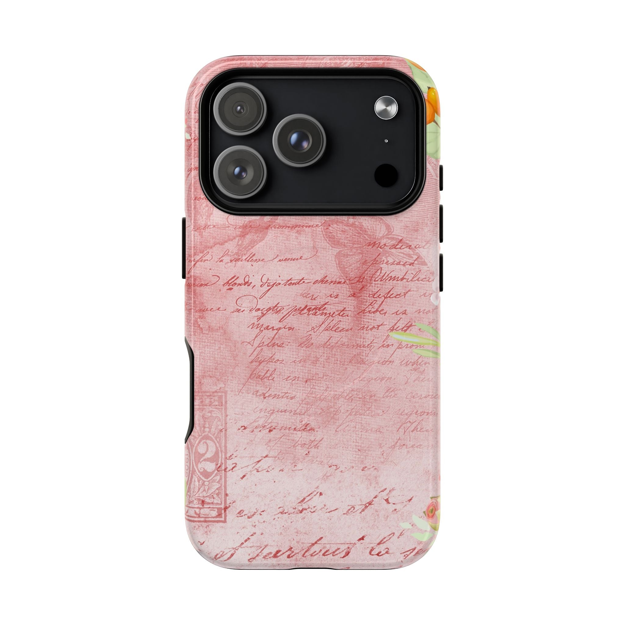 Pink Vintage Script Magnetic Tough Phone Case