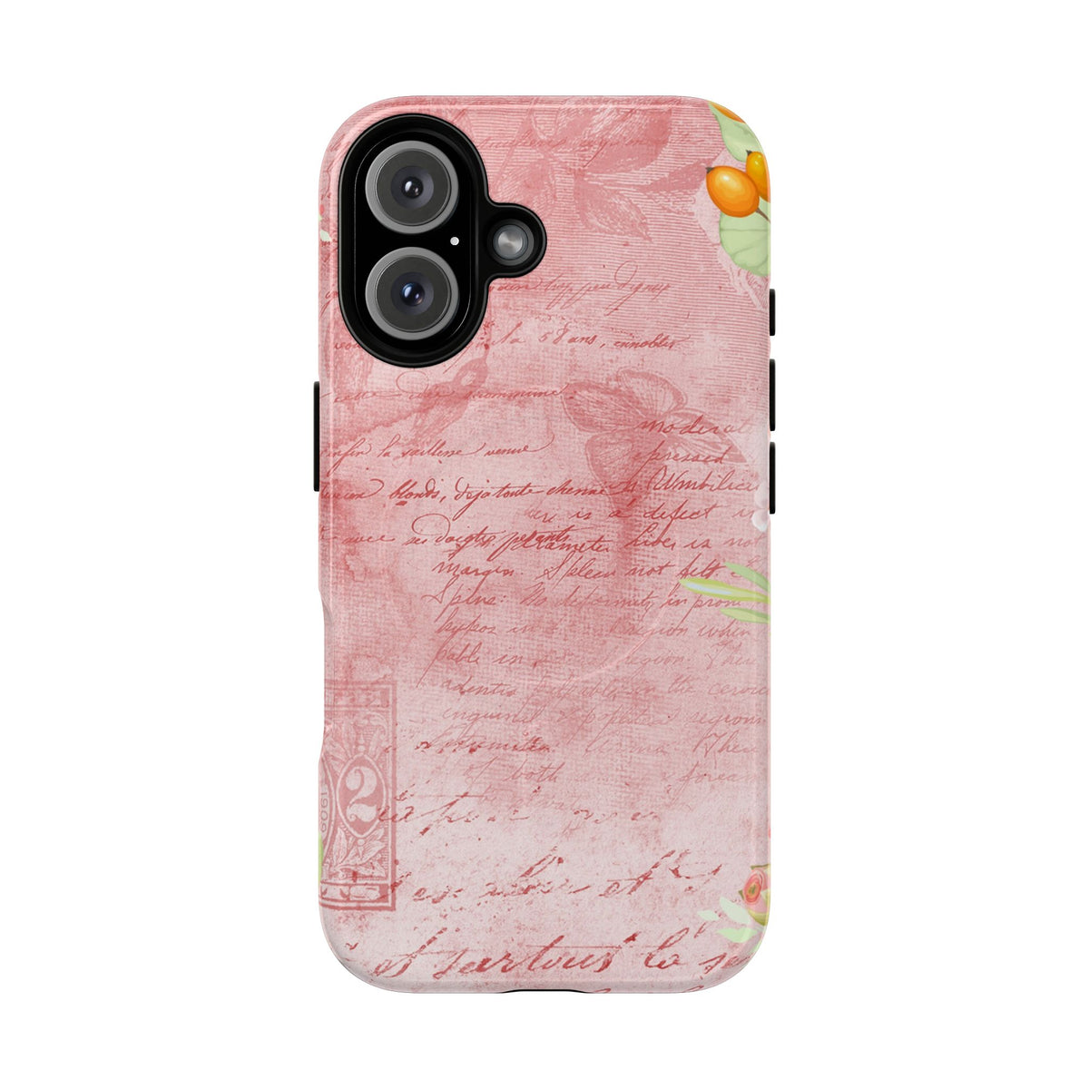 Pink Vintage Script Magnetic Tough Phone Case