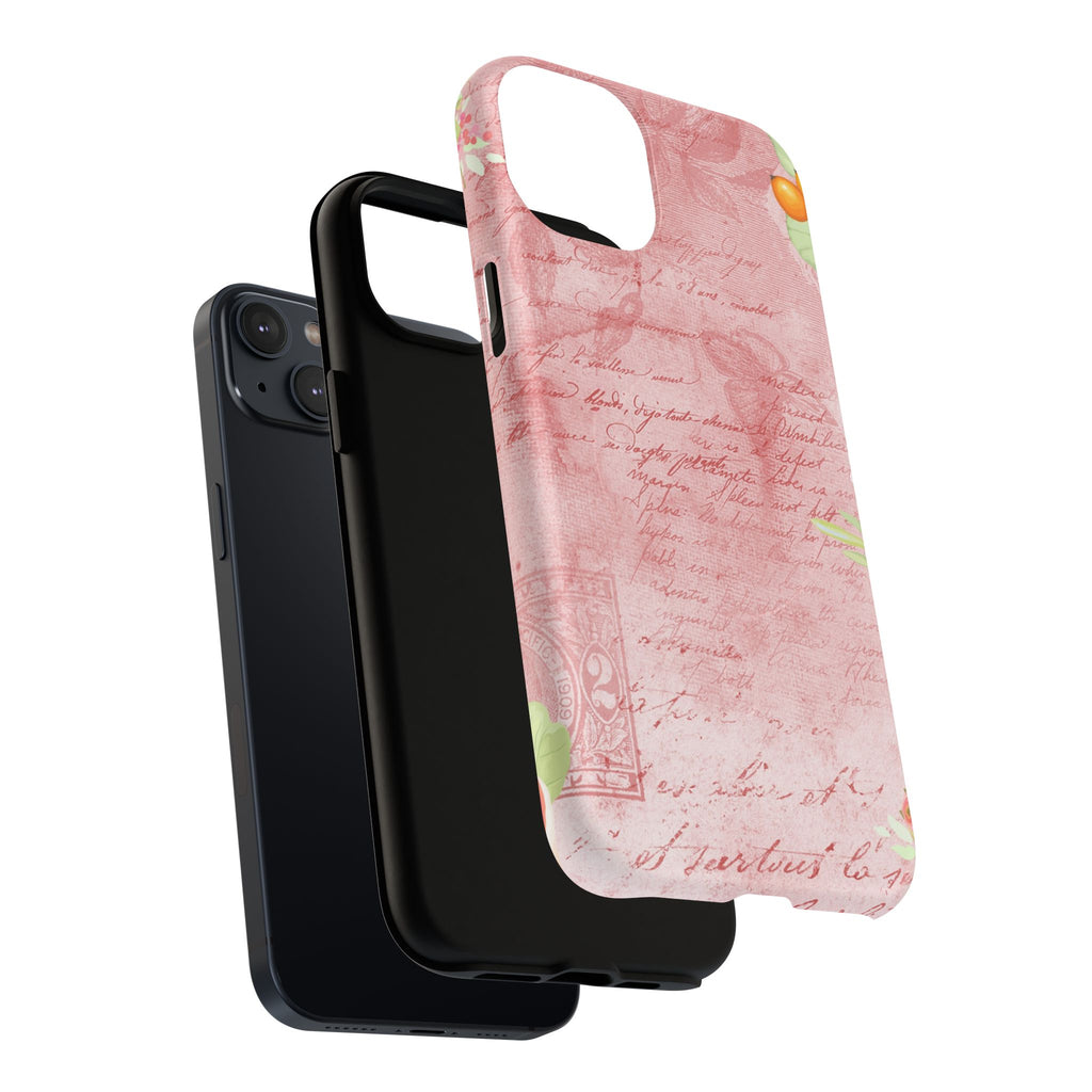 Pink Vintage Script Magnetic Tough Phone Case