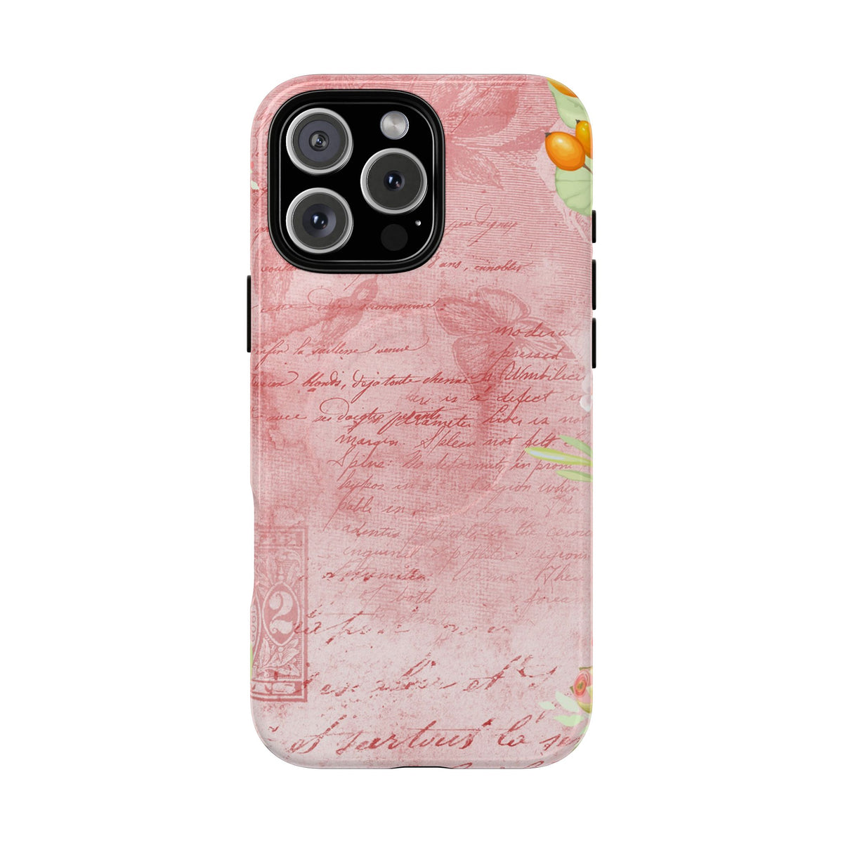 Pink Vintage Script Magnetic Tough Phone Case